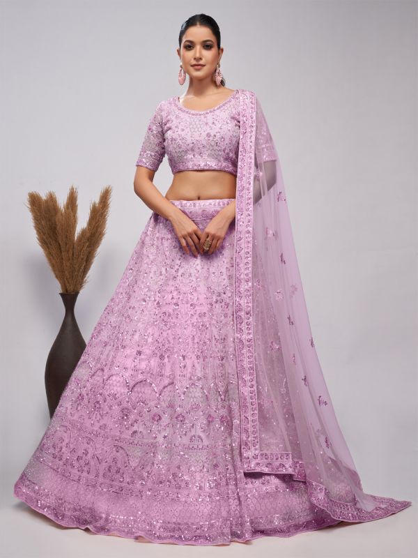 Light Purple Stone Augmented Lehenga Choli