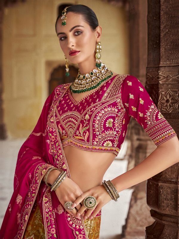 Multicolor Bridal Lehenga Choli In Heavy Embroidery