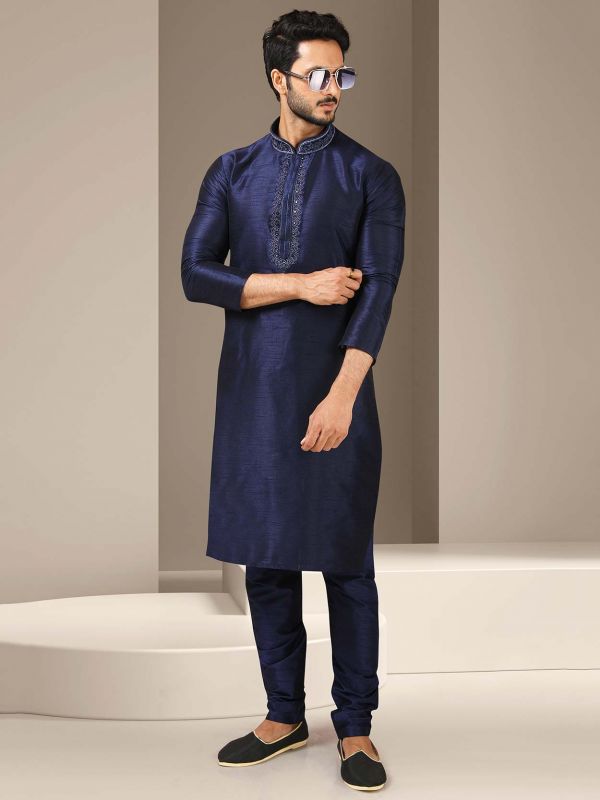 Navy blue pathani kurta pajama hot sale