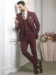 Wine Colour Imported Fabric Party Wear Suit.