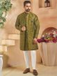 Green Colour Long Kurta Jacket Imported Fabric.