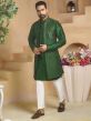 Green Colour Designer Long Kurta Jacket.