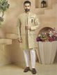 Golden Colour Designer Kurta Pajama Jacket.