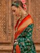 Green Traditional Saree In Patola Silk