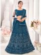 Blue Colour Net Fabric Lehenga Choli.