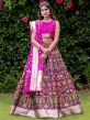 Purple Colour Silk Lehenga Choli.