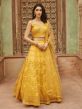 Yellow Colour Wedding Lehenga Choli in Organza Silk Fabric.