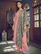 Peach Colour Silk Fabric Sharara Salwar Suit.