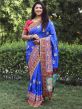 Blue Colour Silk Indian Designer Saree.