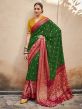 Green Colour Silk Fabric Weaving Saree.