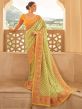 Pista Green Colour Silk Fabric Traditional Saree.