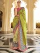 Pista Green Colour Silk Saree.