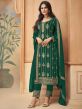 Georgette Fabric Salwar Kameez Green Colour.