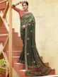 Green Colour Georgette Fabric Printed Saree.