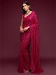 Georgette Fabric Fancy Saree Red Colour.