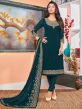 Green Colour Faux Georgette Fabric Salwar Kameez.