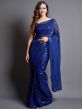 Blue Colour Georgette Fabric Saree.