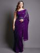 Purple Colour Party Wear Saree.