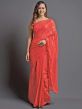 Red Colour Georgette Fabric Designer Saree.