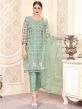 Green Colour Net Designer Salwar Kameez.