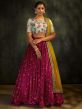 Maroon Colour Satin,Silk Fabric Designer Lehenga.