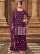 Purple Colour Designer Salwar Kameez in Georgette Fabric.