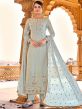 Grey Colour Salwar Kameez in Georgette Fabric.