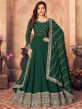 Green Colour Georgette Fabric Anarkali Salwar Suit.