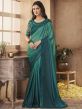 Green Colour Silk Fabric Party Wear Saree.