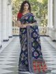 Navy Blue Colour Silk Party Wear Saree.