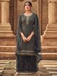 Black Colour Palazzo Salwar Suit in Georgette Fabric.