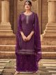 Purple Colour Designer Palazzo Salwar Suit.