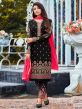 Black Colour Georgette Fabric Salwar Kameez.