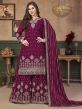 Maroon Colour Georgette Fabric Designer Salwar Kameez.