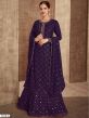 Purple Colour Georgette Fabric Sharara Salwar Suit.