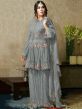 Grey Colour Georgette Salwar Kameez.