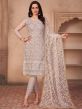 Light Purple Colour Net Fabric Women Salwar Suit.