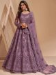 Purple Colour Net,Silk Fabric Anarkali Salwar Suit.