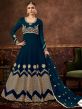 Blue Colour Georgette Fabric Designer Salwar Suit.