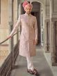 Peach Readymade Embroidered Groom Sherwani For Men