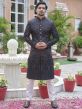 Purple Embroidered Mens Indo Western Sherwani