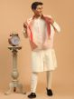 Cream Silk Kurta Pajama With Embroidered Jacket