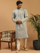 Grey Chikankari Embroidered Kurta Pajama