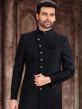 Black Party Wear Indo Western Set With Embroidery