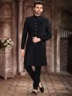 Black Party Wear Indo Western Set With Embroidery