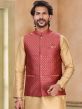 Beige Festive Kurta Pajama With Jacket