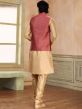 Beige Festive Kurta Pajama With Jacket