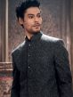 Black Groom Bandhgala suit In Silk