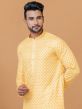 Yellow Casual Kurta Pajama In Cotton