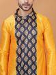 Yellow Kurta Pyjama With Dhoti Dupion Silk